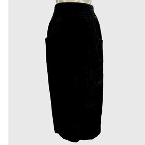 Wayne Clark Vintage‎ Rayon Velvet Maxi Skirt High Waist Pencil Elegant Party